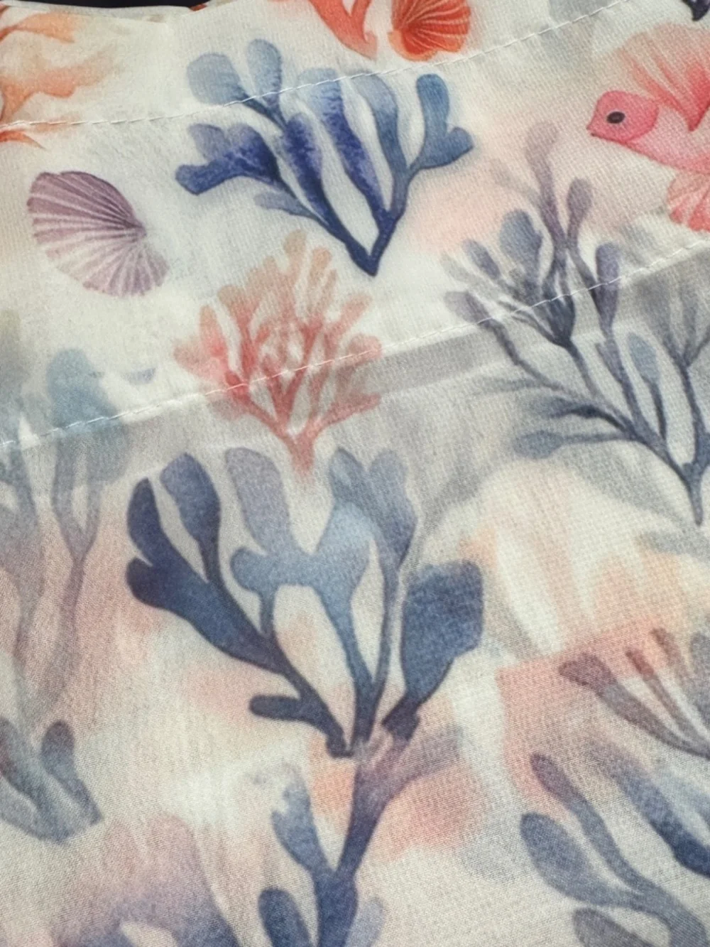 Coastal Ocean Coral Fish Window Valance 54x18 NWOT